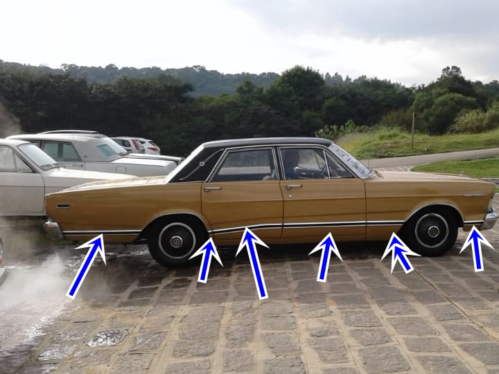 FRISOS LATERAIS FORD GALAXIE 71 72